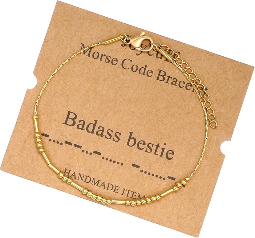 Best Friend Birthday Gifts Morse Code Bracelets For Women Mothers Day Birthday Christmas Gifts For Sister Daughter Grandmother Stainless Steel Jewelry Friendships Inspirational Gifts For Women