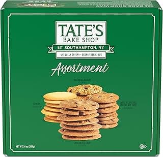 Tate's Bake Shop Cookies Gift Box, Chocolate Chip, Oatmeal Raisin, Salted Caramel and Lemon Cookies, 14 oz