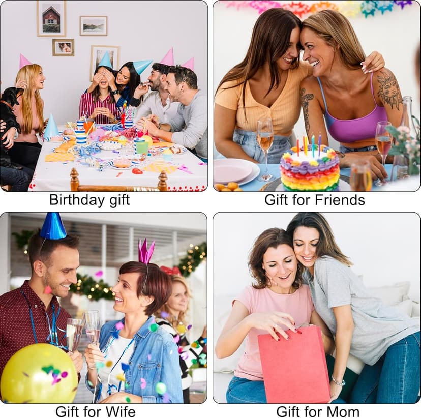 Lamyba 50th Birthday Gifts for Her, 50s Birthday Decorations for Women/Wife/Mom/Friends/Sister, no 50 Tote Bag & Cosmetic Bag & Back in 1975 Poster