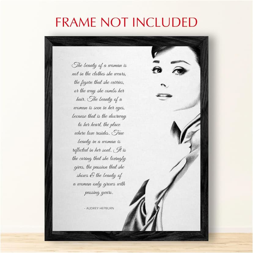 The Beauty of a Woman Wall Art Print – Famous Inspirational Quote Poster – Elegant Feminine Home Décor for Bedroom, Office, or Living Room – Meaningful Gift for Women, Mom, or Friend.11x14 Unframed