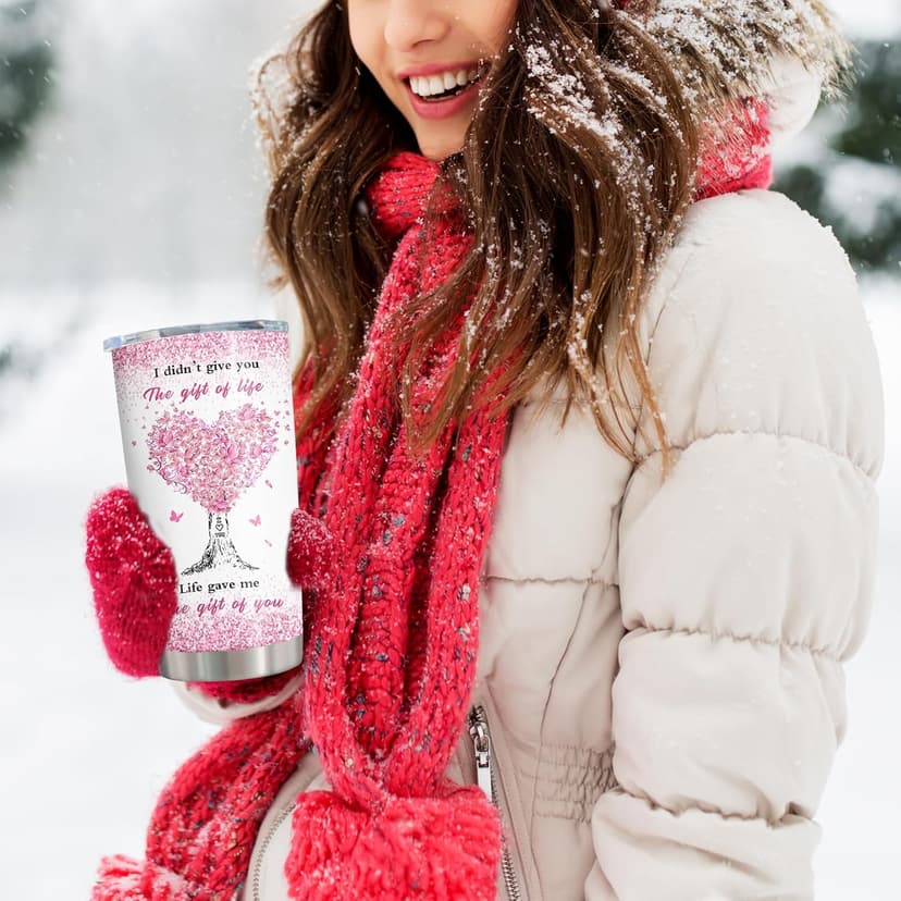 ZANIION Daughter In Law Gift Tumbler 20oz 1PC, Thoughtful Gifts Ideas For Daughter-In-Law From Mother-In-Law Mug, Best Christmas Mothers Day Weeding Decoration Present For Future Son'S Wife Coffee Cup