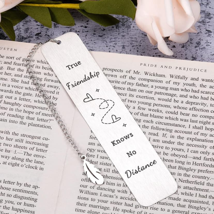 Long Distance Friendship Bookmark Going Away Gifts for Women Men Best Friends BFF Besties BFF Soul Sisters Girls Teens Kids Leaving Moving Birthday Christmas Graduation Wedding Farewell Gifts for Her