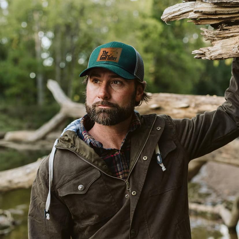 Father Golf Gifts - Dad Hat - Gifts for Dad from Daughter, Son, Kids - Golf Gifts for Men - Adjustable Fit, Comfortable Cotton, Perfect for Casual Wear - The Father Trucker Hat, Green