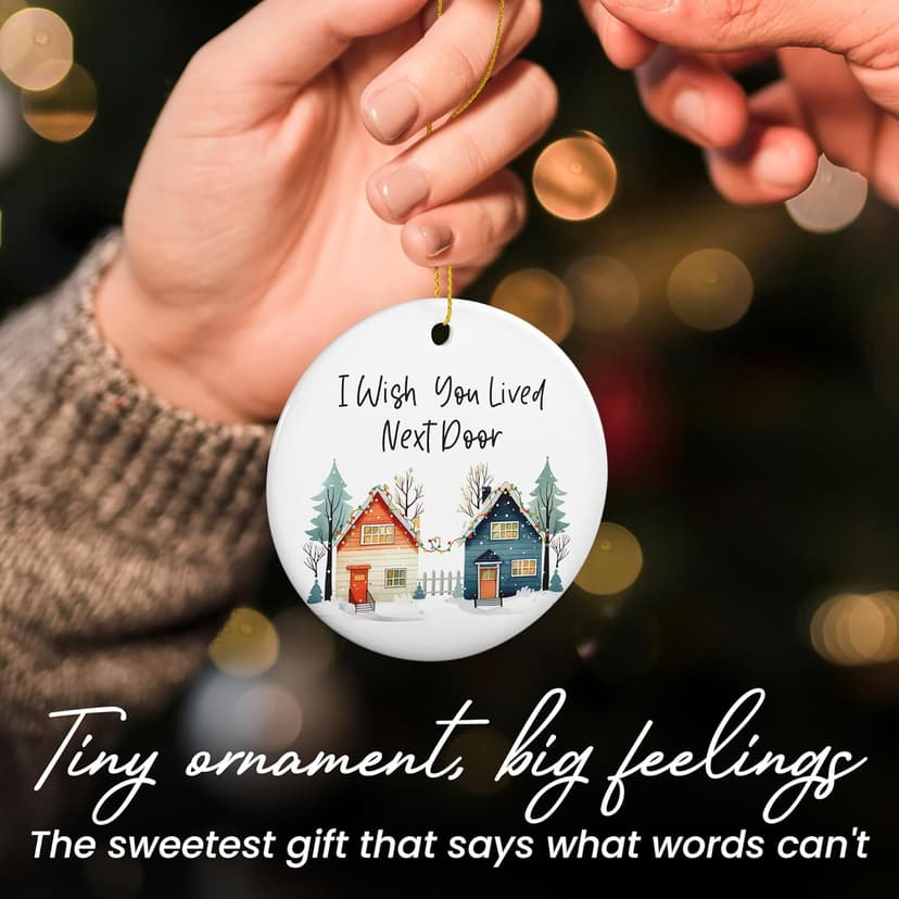 Friend Gifts for Women Friendship, Christmas Ornament - Christmas, Birthday Gifts for Women, Long Distance Friends, BFF, Work Besties Gift Ideas - Christmas Tree Decoration Ceramic Ornament