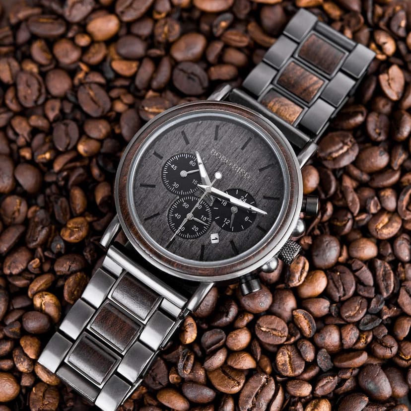 2win Engraved Wooden Watch for Boyfriend My Man Fiancé Husband Customized Personalized Wood Watches for Men Birthday Anniversary Personalized Watch