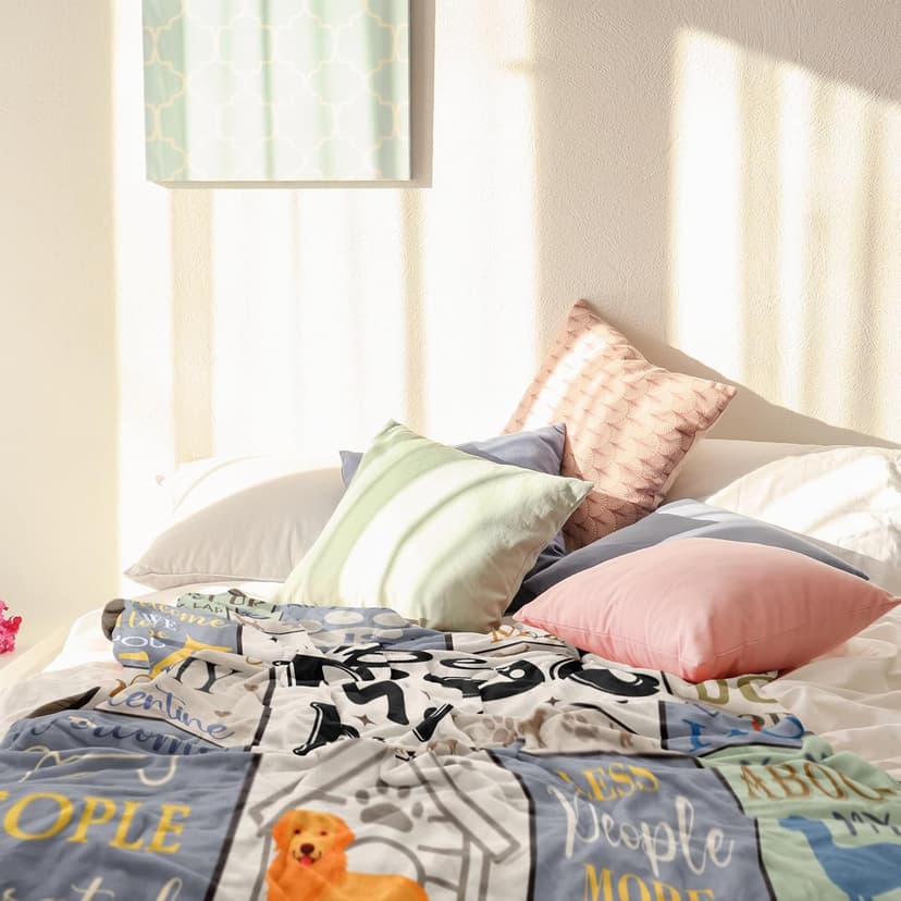 XALAZY Dog Mom Gifts for Women Blanket 50" X 60", Dog Mom Gifts for Dog Lovers& Owners, Best Dog Blanket Throw