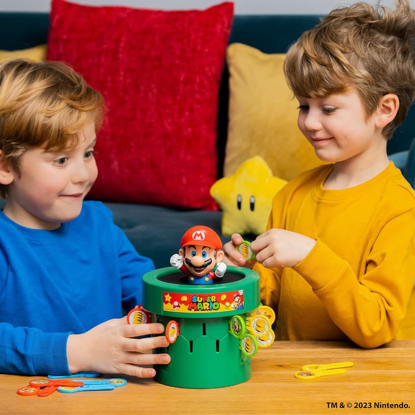 TOMY Pop Up Super Mario Board Game - Family and Preschool Games for Family Game Night - Kids Activities and Super Mario Toys - Girls and Boys Games - 2-4 Players - Ages 4 Years and Up
