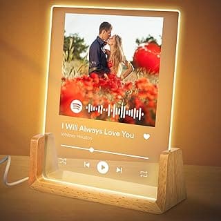 My Sign Center Personalized Gifts for Girlfriend, Her, Women, Wife - Custom Spotify Plaque, Customized Picture Frame For Couple, Boyfriend, Him, Anniversary and Birthday, 6"x8" Acrylic Photo