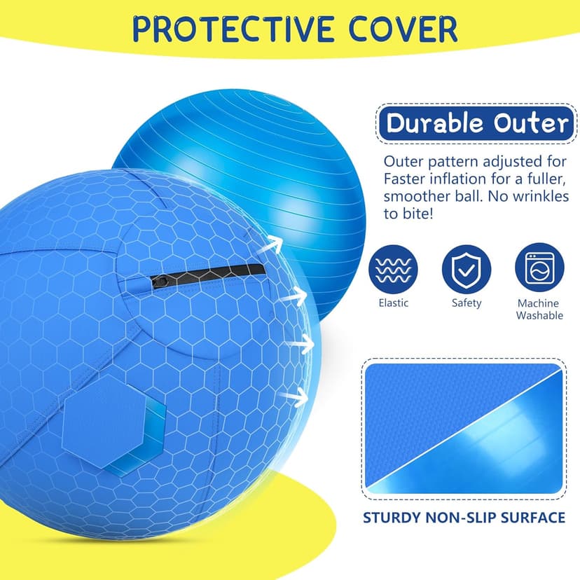 Herding Ball for Dogs - 18" Dog Herding Ball, Agility Equipment, Herding Ball for Australian/German Shepherd Collie, Dog Toys for Christmas/Birthday Gifts (Blue, Medium - 18")