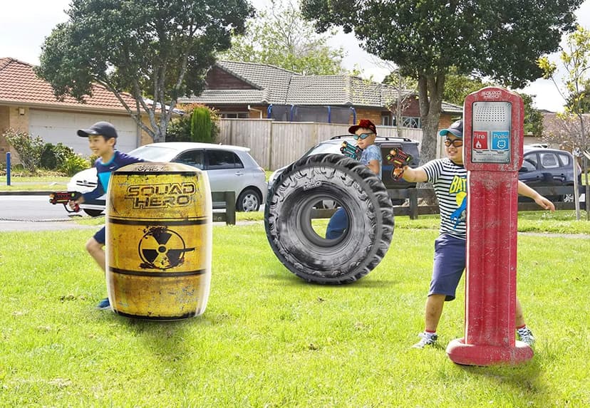 Squad Hero Rechargeable Laser Tag 360° Sensors + LCDs - Set of 4 - Easter Gift Ideas for Kids Teens and Adults Boys & Girls Family Fun - Cool Teenage Lazer Group Activity, Teen Gifts Ages 8+ Year Old