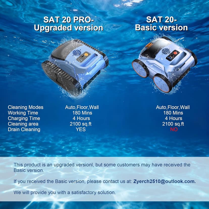 (2025 Upgrade) Pool Vacuum for Inground Pools, Robotic Pool Cleaner, Wall Climbing Pool Cleaner, Cleans Pool Floors, Drain & Walls & Waterline, Cleaning Up to 2100 Sq.ft, 180 Min