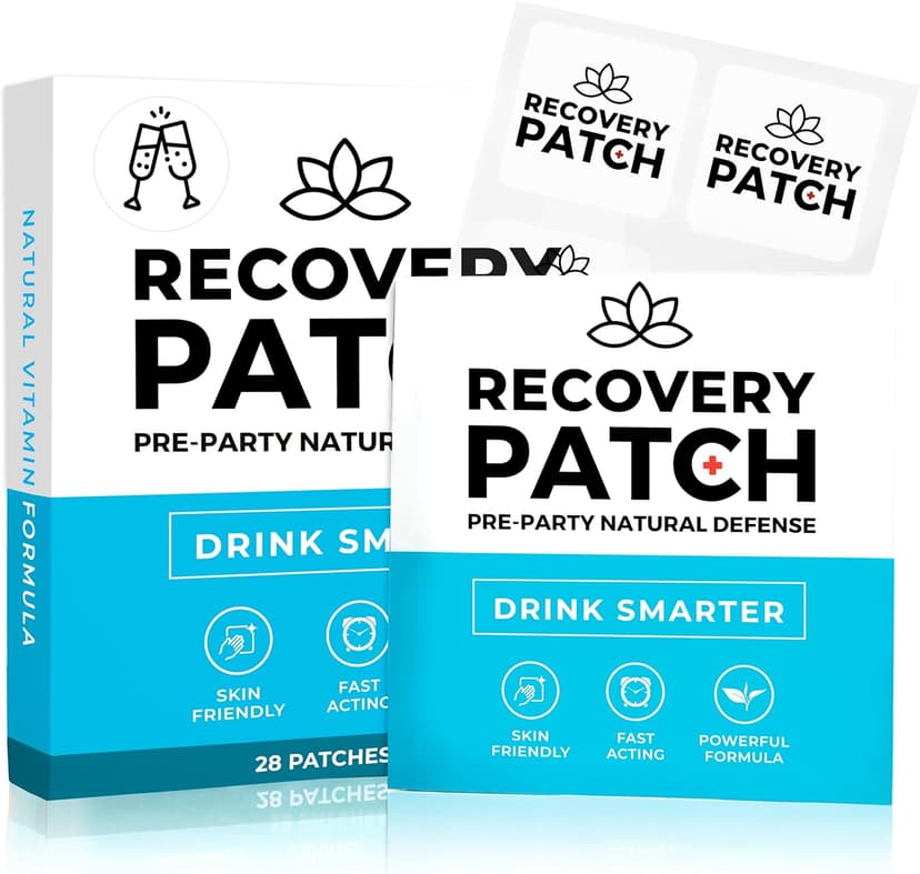 Recovery Patches 28 Pack - Wake Up Refreshed & Energized with Our 100% Natural Ingredients Patch - Individually Wrapped, Skin-Friendly & Waterproof - Enhanced Morning Formula