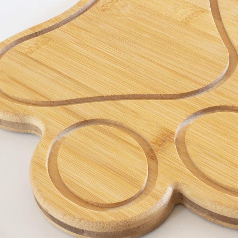 Totally Bamboo Paw Shaped Bamboo Wood Cutting Board and Charcuterie Board, Great Gift for Dog and Cat Lovers