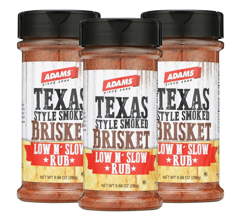Adams Texas Style Smoked Brisket Low N’ Slow Rub, 9.89 Ounce Bottle (Pack of 3)