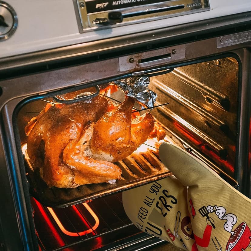 Miracu Funny Oven Mitts, Presents for Chefs, Cooking Gadgets, BBQ Oven Mitt, Unique Gifts for Cooks Dad Brother, Manly Christmas Thanksgiving Housewarming Grilling Kitchen Chef Gifts for Men Who Cook