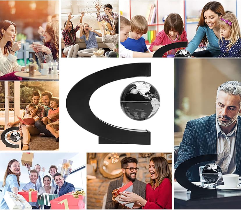 Magnetic Levitation Floating Rotating World globe for children With Colored Lamp And Touch Switch For Men Boss Cool home/Office Decor unique Gifts Or Kids Desk Tech accessories Gadget teenage Toys