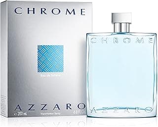 Azzaro Chrome Eau de Toilette - Fresh Aquatic Mens Cologne - Citrus, Woody, Musky Fragrance -Fresh Notes of Bergamot - Everyday Wear - Classic Summer Beach Scent - Luxury Perfumes for Men