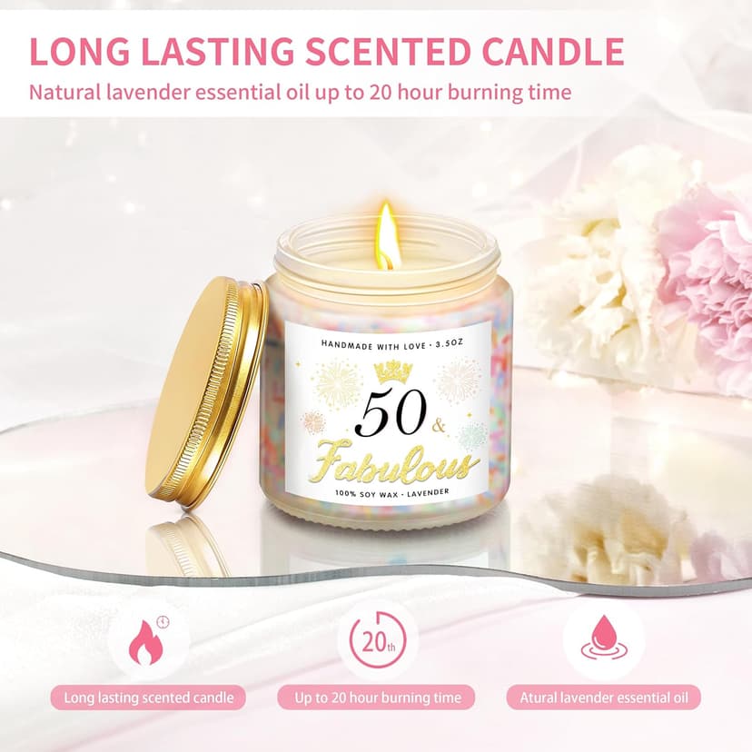 LUCOTIYA 50th Birthday Gifts for Women 50th Birthday Gifts for Her Vintage 1975 Gifts Idea For Women,Friends,Sister,Mom,Aunt