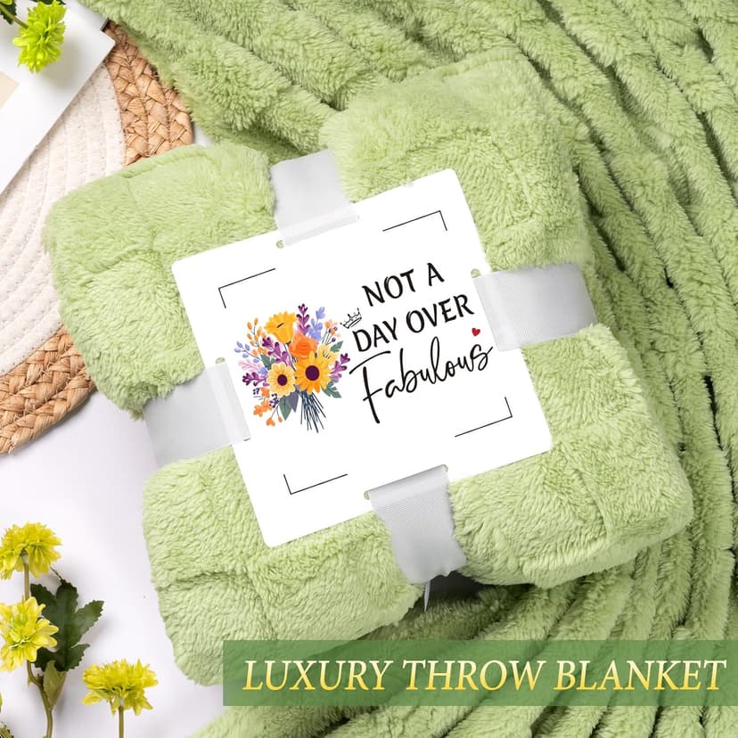 Birthday Gifts for Women Self Care Friendship Gifts, Vanilla Relaxing Spa Gifts Basket Care Package w/ Luxury Flannel Blanket 20 Oz Tumbler, Unique Mothers Day Gift Idea for Mom Her Friend Sister Wife