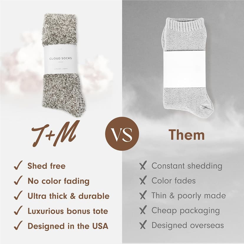 Unboxme Gifts Warm & Cozy Ultra-Luxe Cloud Sock for Women & Men - Super Soft Luxurious Fabric Sleep Socks