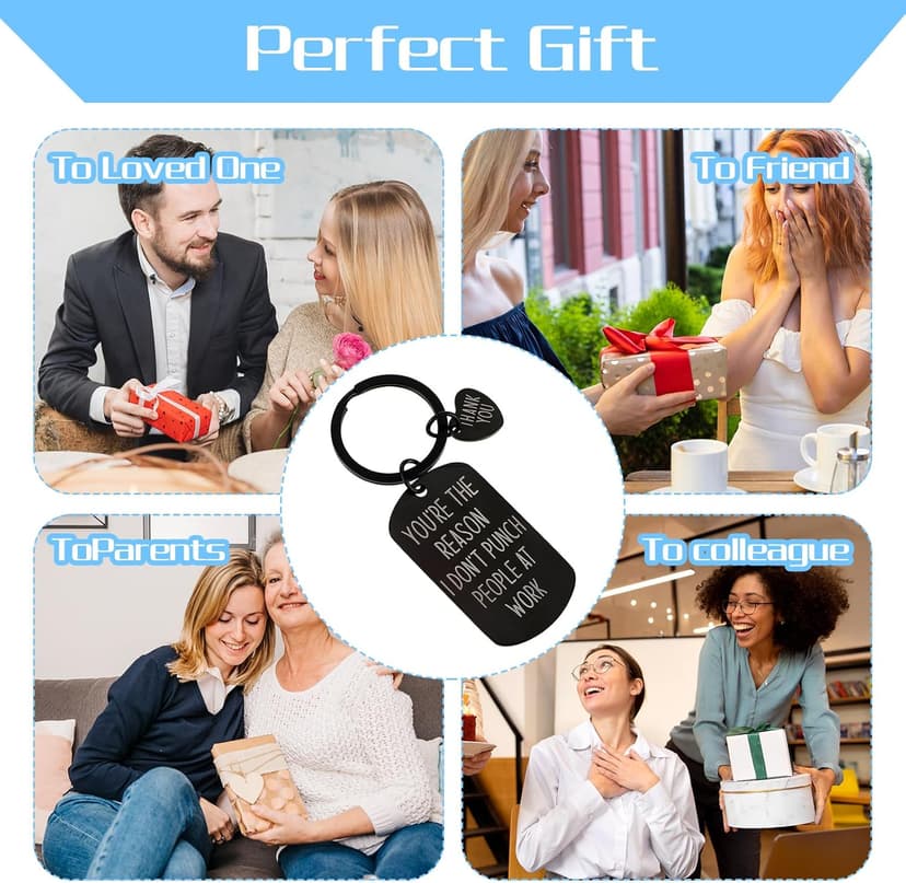 Ouligay Funny Coworker Gifts for Women Men, Gift for Best Friend, Friendship Keychain, Appreciation Gifts for Coworker Bestie Sister Teen Boy Men Retirement Farewell Going Away Gift(Black)