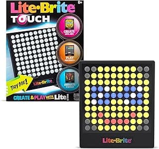 Lite-Brite Touch - Create, Play and Animate - Light Up Portable Stem Sensory Learning Toy, Creative Art Stem Toy for Girls, Boys, Unisex, Toddler, Holiday, Birthday, Gift, Ages 6+
