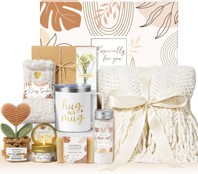 Self Care Gifts Get Well Soon Gift Baskets for Women, Christmas Birthday Gifts for Women Care Package, Unique Sympathy Gift Baskets Spa Thinking of You Gifts Set for Mom Best Friend Sister Wife Her