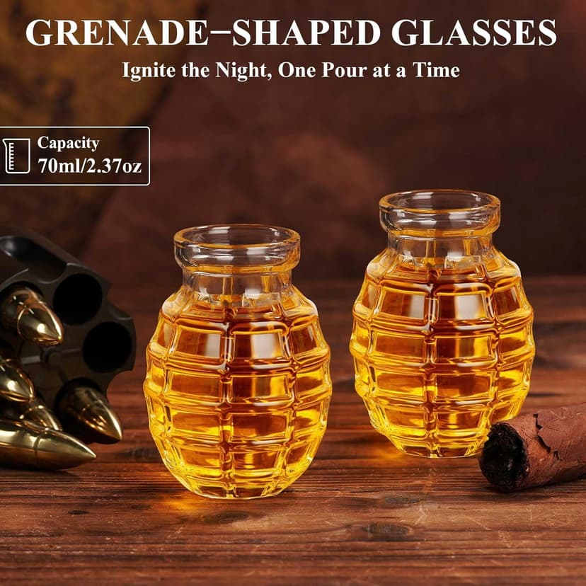 PONPUR Gifts for Men Dad, Whiskey Decanter Set with 2 Glasses, Dad Christmas Birthday Gifts, House Warming Anniversary Presents for Husband Him, Cool Whiskey Bourbon Gifts for Mens