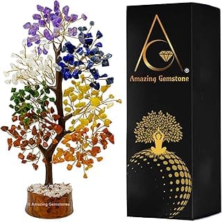 Amazing Gemstone Chakra Tree of Life Crystal Tree Gifts for Women - Spiritual Healing Crystals, Handmade Gemstone Ornament for Meditation, Yoga, and Home Office Decor Christmas Stocking Stuffer