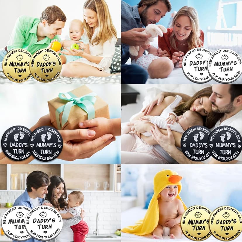 Funny Baby Gift New Parents Decision Gift,Pregnancy Gifts New Dad Mom Gifts,New Parents Gifts for Couples Halloween Thanksgiving for First Time to be Moms Dads Daddy Mummy Double Sided