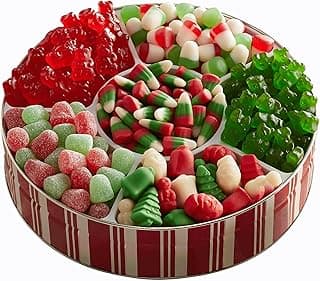 The Swiss Colony Christmas Candy Assortment Gift Box – Juju Drops, Spice Drops, Mellowcremes, Gummy Bears, Holiday Candy Corn, Gummies, Holiday Treats