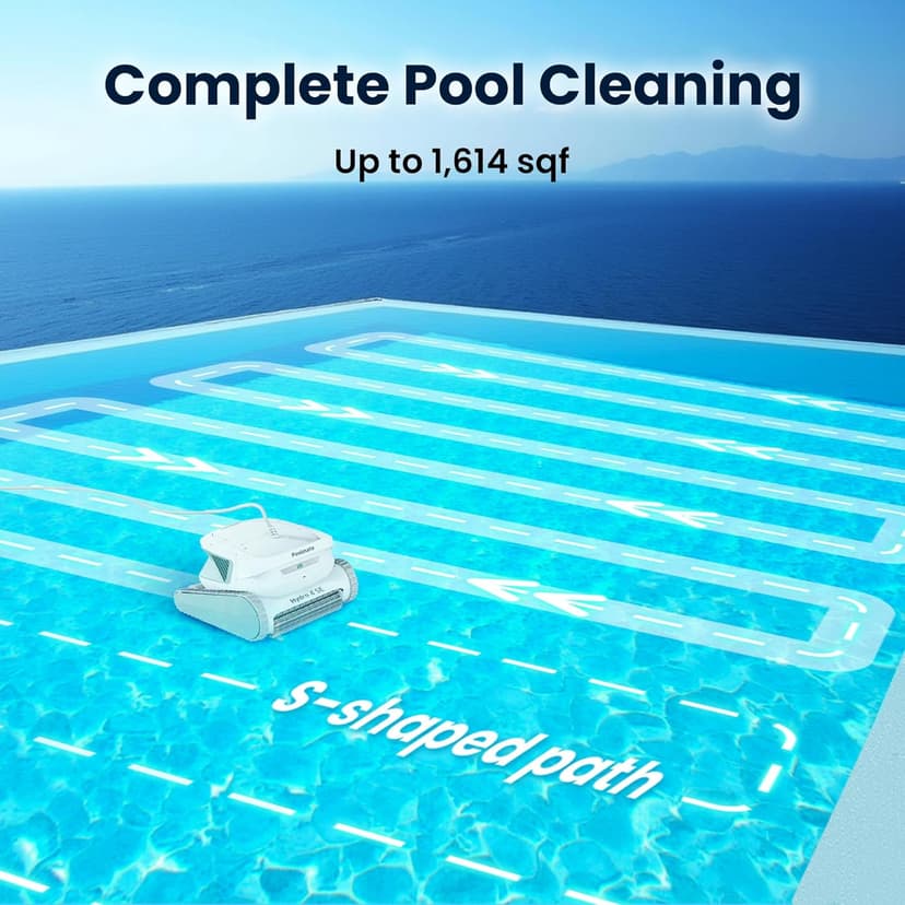 Chasing Hydro 4 SE Pool Vacuum for Inground Pools | Robot Cleaner for Floor, Wall & Waterline | Always Cleaning, Never Charging | 40ft Cord | 4.1L Filter Basket for Inground & Above Ground Pools