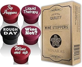 Funny Silicone Wine Stopper Set – Must-Have Wine Accessories & Perfect Wine Gifts for Women & Men – Airtight & Reusable
