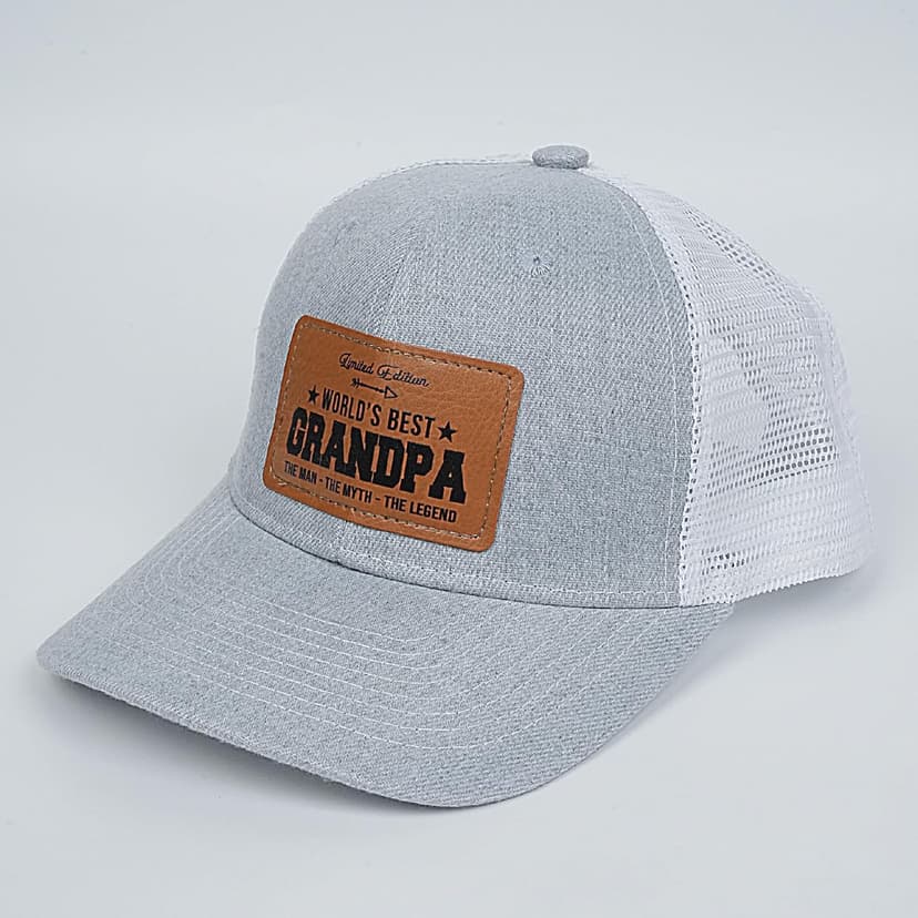 Men's Hat Gifts - Men Cap Gifts for Christmas Father's Day Birthday Trucker Hat Leather Pattern Baseball Cap