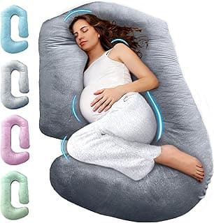 PILLANI Pregnancy Pillows for Sleeping - V C U Shaped 57inch Full Body Pillow with Removable Washable Cover, Cooling Maternity Pillow for Pregnant Women, Support for Back Belly Legs Hip