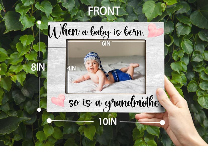 First Time Grandma Gifts for Grandma, New Grandma Gifts First Time 2025, Grandma Picture Frame, When a Baby is Born So is a Grandmother, Photo Frame 8X10