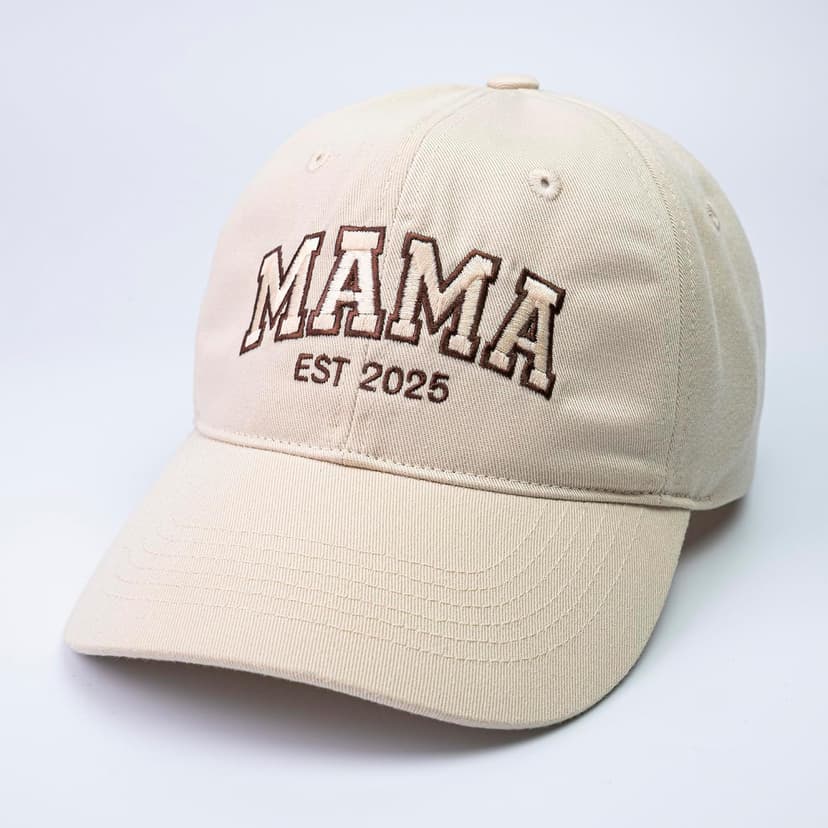 Mama EST 2025 Hat, New Mom Gift, Frist, Embroidered Mama Cap for Women, Gift for New Moms