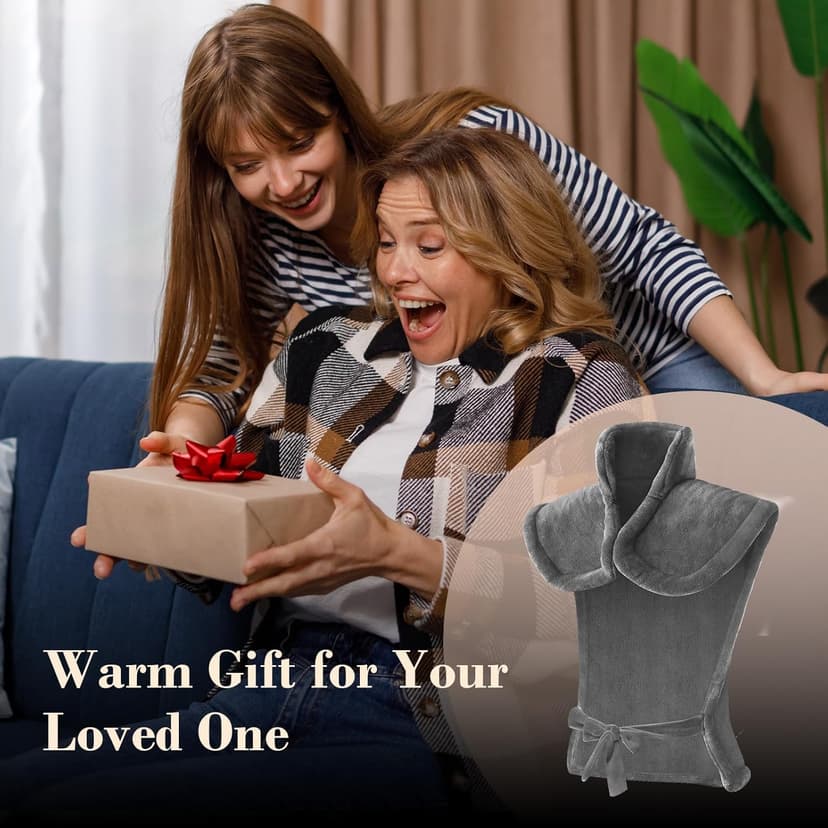 Comfier Heating Pad for Back Pain Relief, Fast Heating Pads for Back Neck and Shoulders, Electric Heated Wrap, 3 Heat Levels & 90-Mins Auto Shut Off, Birthday Gifts for Mom Dad Women Men