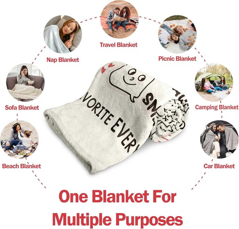 Craftique Birthday Gifts for Girlfriend Boyfriend- I Love You Blanket for Him Her- Romantic Girlfriend Gifts Anniversary, Funny Soft Blanket Gift for Him Her Husband Wife Fiance, 60”×50”