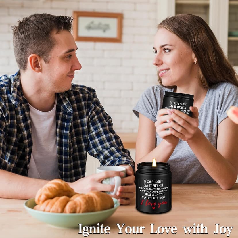 Homsolver Anniversary Wedding Birthday Gifts for Him Boyfriend Husband, Unique Romantic Gift for Him Lavender Candle, Funny Romantic Anniversary Birthday Gifts for Him,Boyfriend, Husband