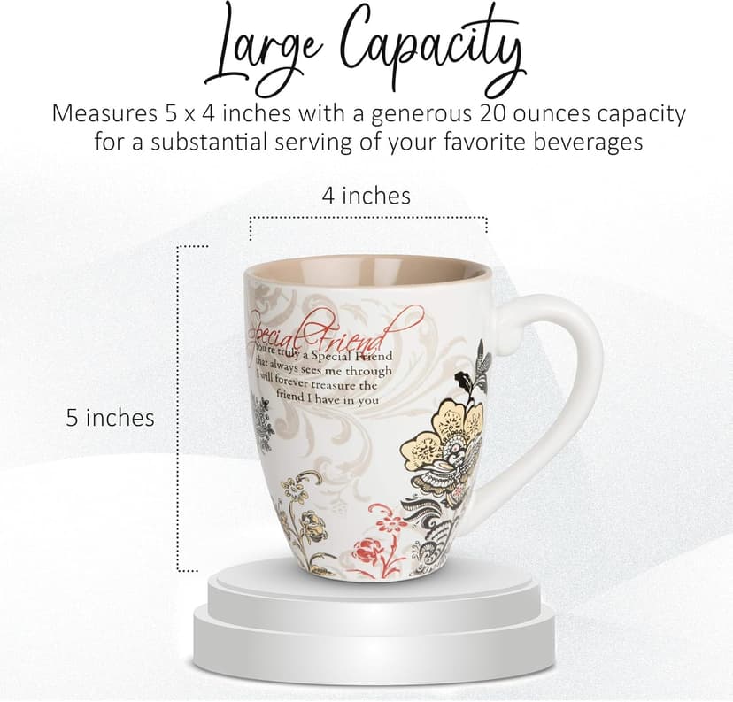 Pavilion Coffee Mugs - Mark My Words Special Friend Mug with "You're Truly A Special Friend" Text Design - Ceramic Coffee Cup for Friends, Microwave & Dishwasher Compatible - Multicolor, 20 oz