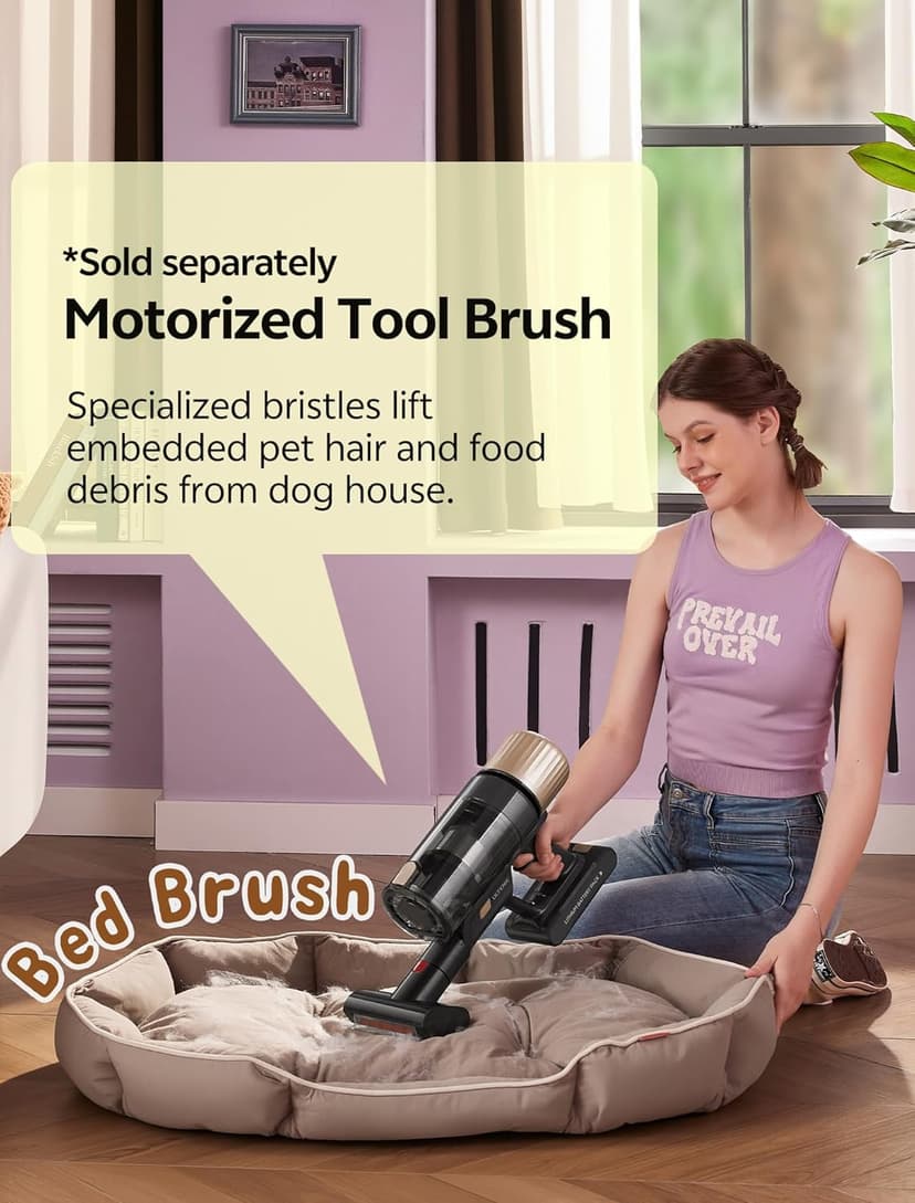 Ultenic Cordless Vacuum Cleaner, 550W 50KPA 65min Runtime, Stick Vacuum with Green Light, Self-Standing & 180° Lay-Flat, Anti-Tangled Brush, Vacuum Cleaners for Home/Hard Floor/Carpet/Pet Hair, U15