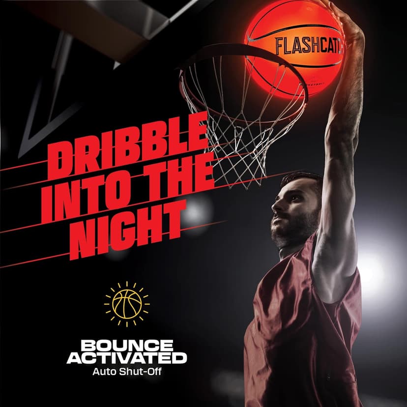 Light Up Basketball - Glow in The Dark - Sports Gear Accessories Gifts for Boys 8-15+ Year Old - Kids Teens Gift Birthday Ideas - Teen Boy Toys Ages 8 9 10 11 12 13 14 15 Outdoor Teenager