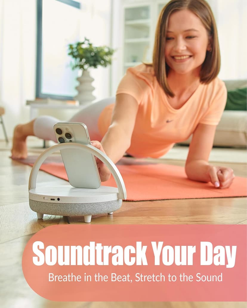 Bedside Lamp with Wireless Charger, 6 in 1 Touch Bedside Lamp, Portable Bluetooth Speaker, Birthday Gifts for Women, Gift for Her, Mom, Dad, Mens Gifts for Birthday Unique