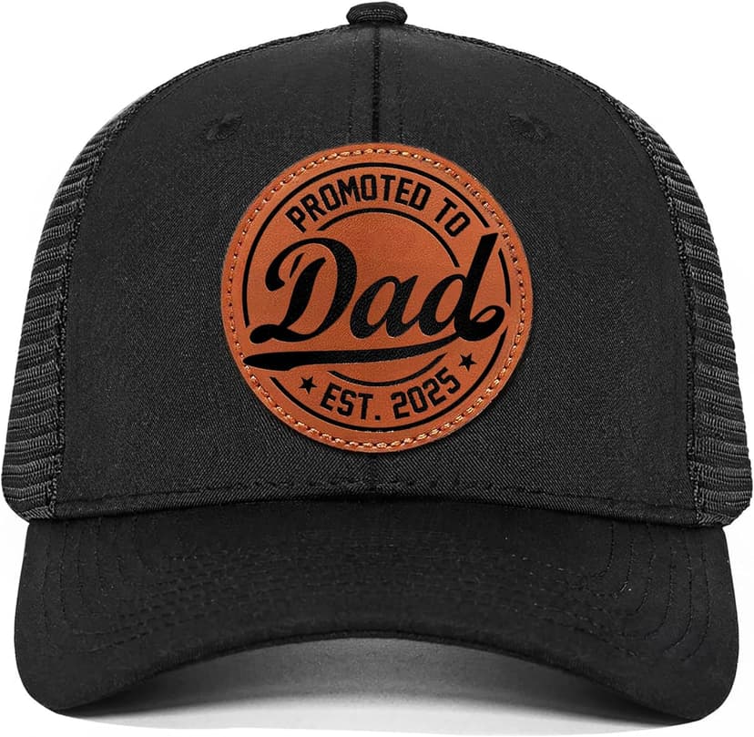 Dad Est 2025 Hat – First Time Dad Gifts Ideas - Meaningful Gifts for New dad on Christmas or His Birthday - Comfortable Baseball Cap Men Love with Premium Leather Patch Design