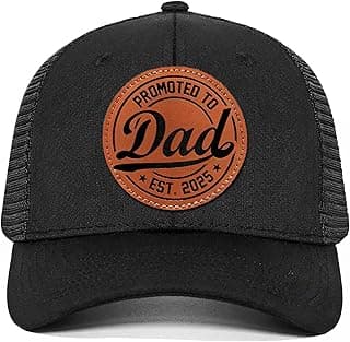 Dad Est 2025 Hat – First Time Dad Gifts Ideas - Meaningful Gifts for New dad on Christmas or His Birthday - Comfortable Baseball Cap Men Love with Premium Leather Patch Design
