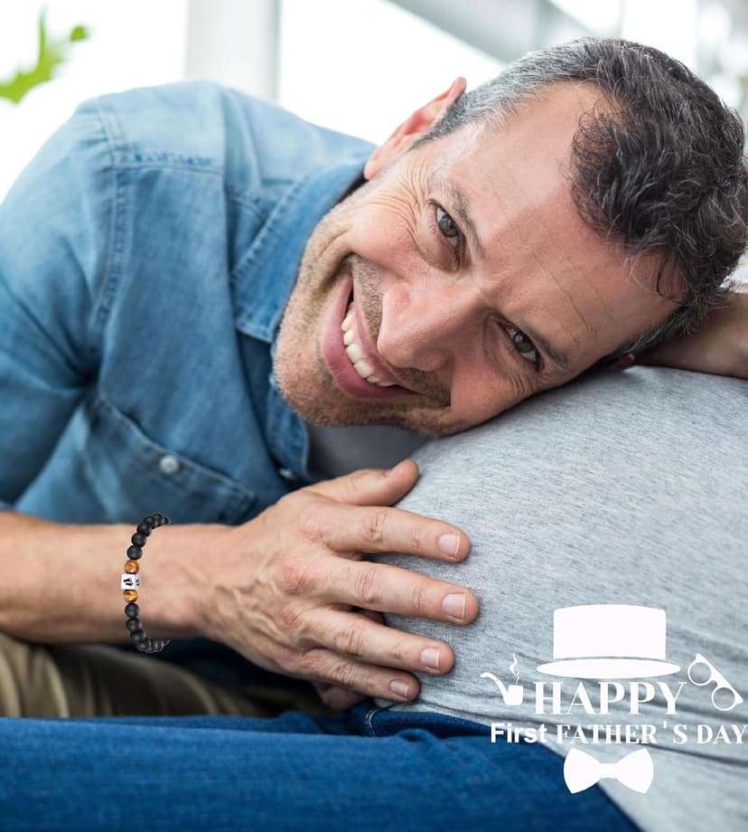 TONY & SANDY Christmas Stocking Stuffers for New Dad, First Time Dad Gifts, Daddy to be Bracelet, New Daddy Gifts for Men on Father's Birthday Valentines