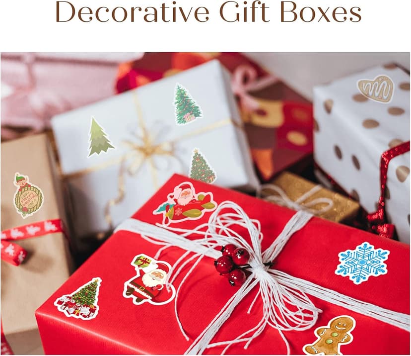 100PCS Christmas Theme Stickers, Non-Repeating Vinyl Waterproof Holiday Stickers, Holiday Gifts for Kids and Teens, Xmas Party Favorite, Stocking Stuffers for Kids Toddlers Teens Boys Girls