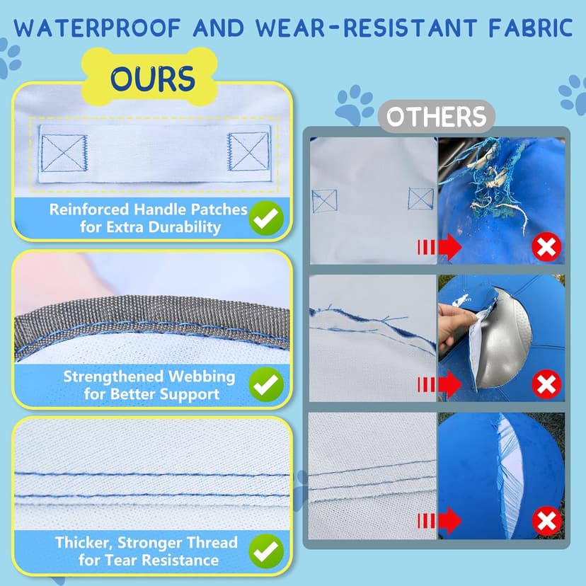 Herding Ball for Dogs - 18" Dog Herding Ball, Agility Equipment, Herding Ball for Australian/German Shepherd Collie, Dog Toys for Christmas/Birthday Gifts (Blue, Medium - 18")