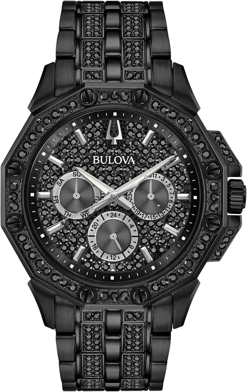 Bulova Men's Crystal Octava Chronograph Quartz Watch, Pave Crystal Dial